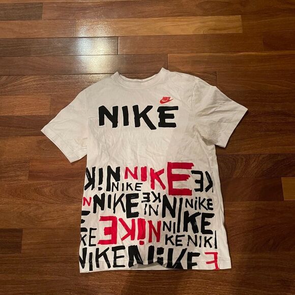 Vintage Hype The Nike Tee Swoosh Spell Out Printed Tee T-shirt - Picture 1 of 4